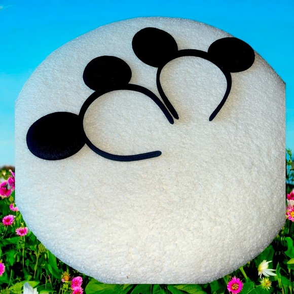 Black Mouse Ear Headbands (2) - Picture 2 of 7